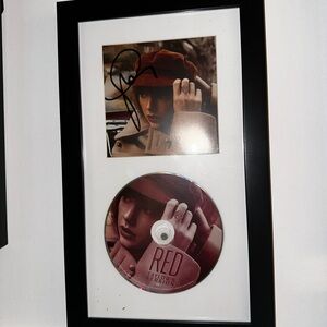 Taylor Swift Red Album Framed Autographed Photo and CD